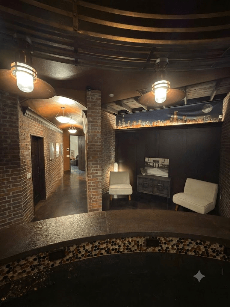 Reception desk and waiting area at Oak & Sage Wellness Center in Edmond
